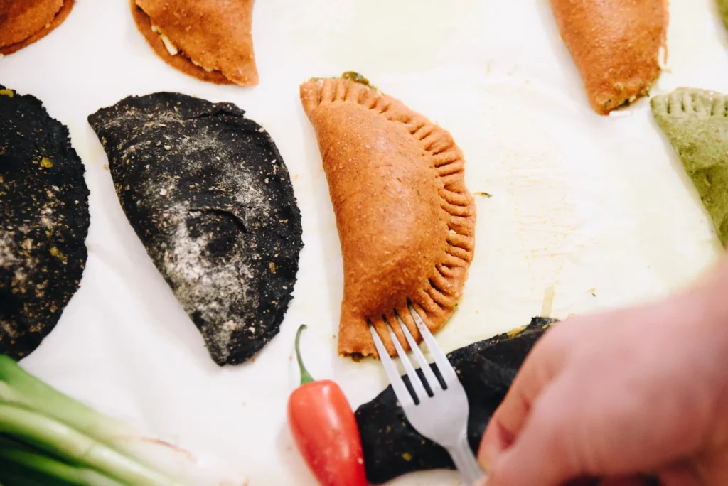 Comewell's delicious plant-based Jamaican patties.